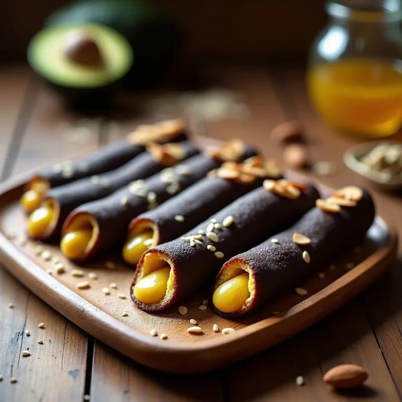 Huesos de Santo con Yema de Aguacate y Miel: Postre Español Vegano y Sin Lactosa
