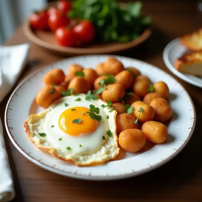 Huevo Frito Crujiente con Patatas Pan: Receta Viral en 10 Minutos y Sin Aceite