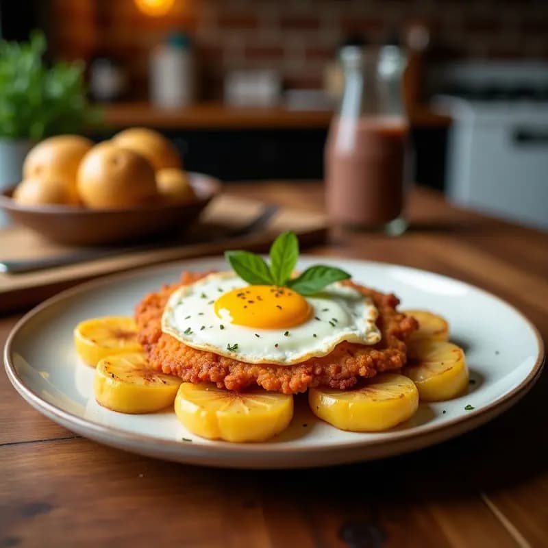 Huevo Frito Relleno de Patatas Crujientes: Receta Viral en 10 Minutos con Truco de Restaurante