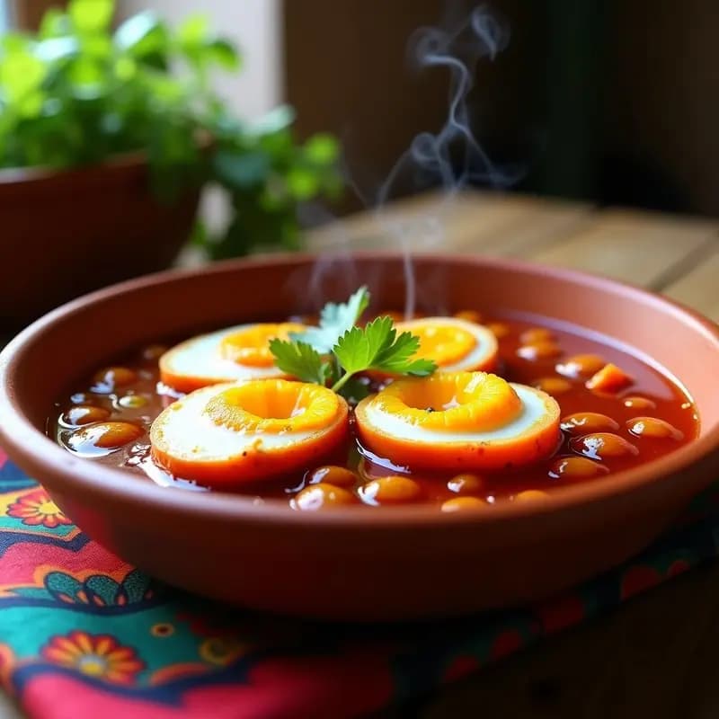 Huevos Escabechados en Adobo de Achiote: Receta Mexicana en Olla Express con Toque Picante