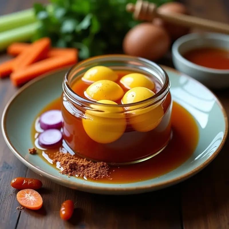 Huevos Escabechados en Adobo de Chipotle y Miel: Receta Mexicana Gourmet en Frasco