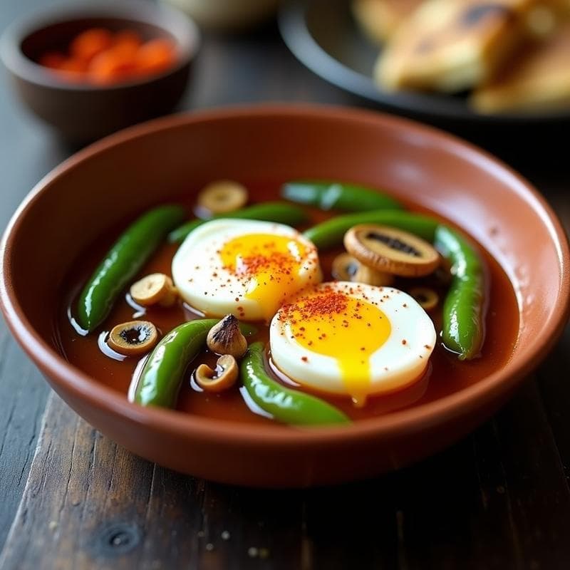 Huevos Escabechados con Pimientos de Padrón y Joanetes: Receta Española en Thermomix