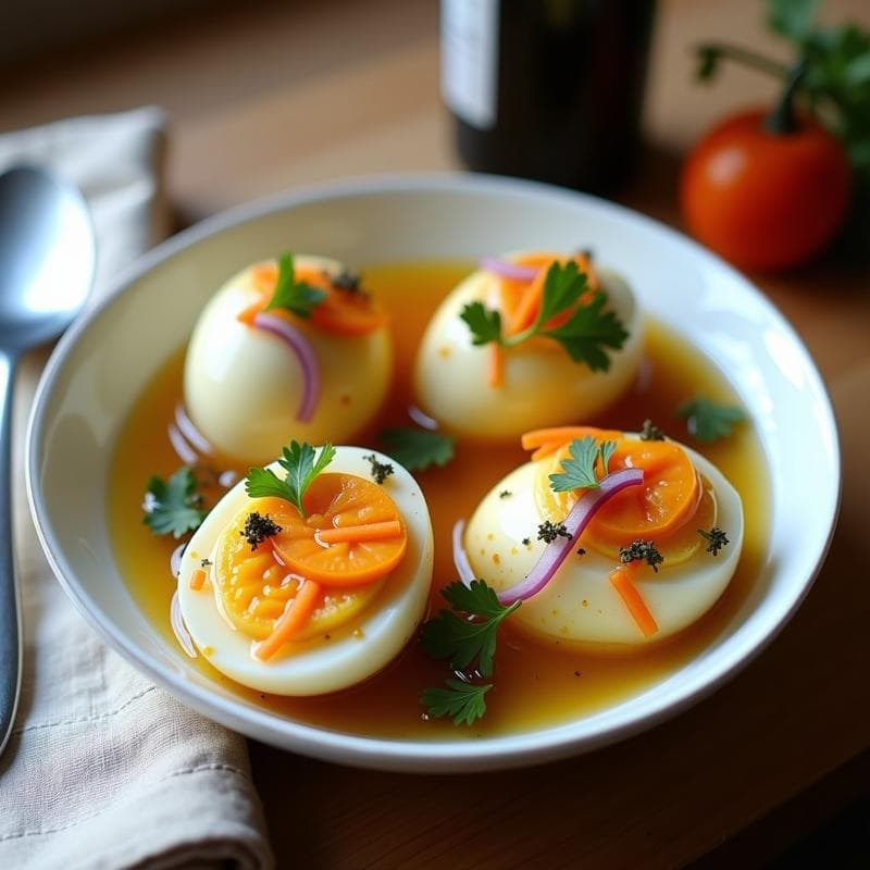 Huevos Escabeche con Vinagre de Módena y Hierbas: Receta en Tupper para Llevar
