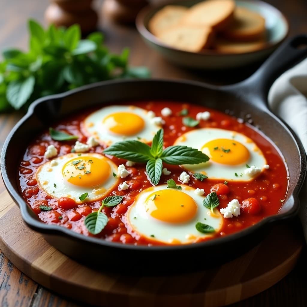Huevos Escalfados en Salsa de Tomate y Pimentón: Desayuno Turco Keto en 15 Minutos