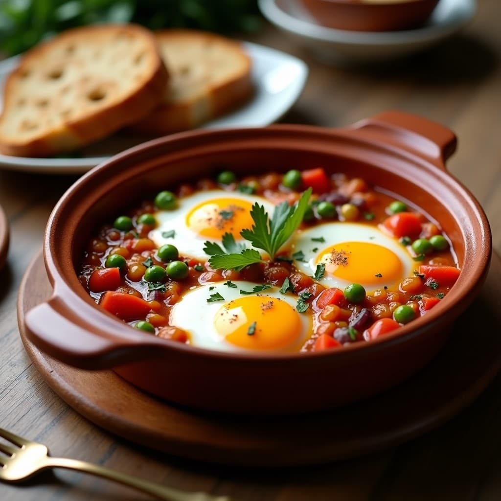 Huevos a la Flamenca con Polvo de Hongos Chaga: Receta Española con Superalimento