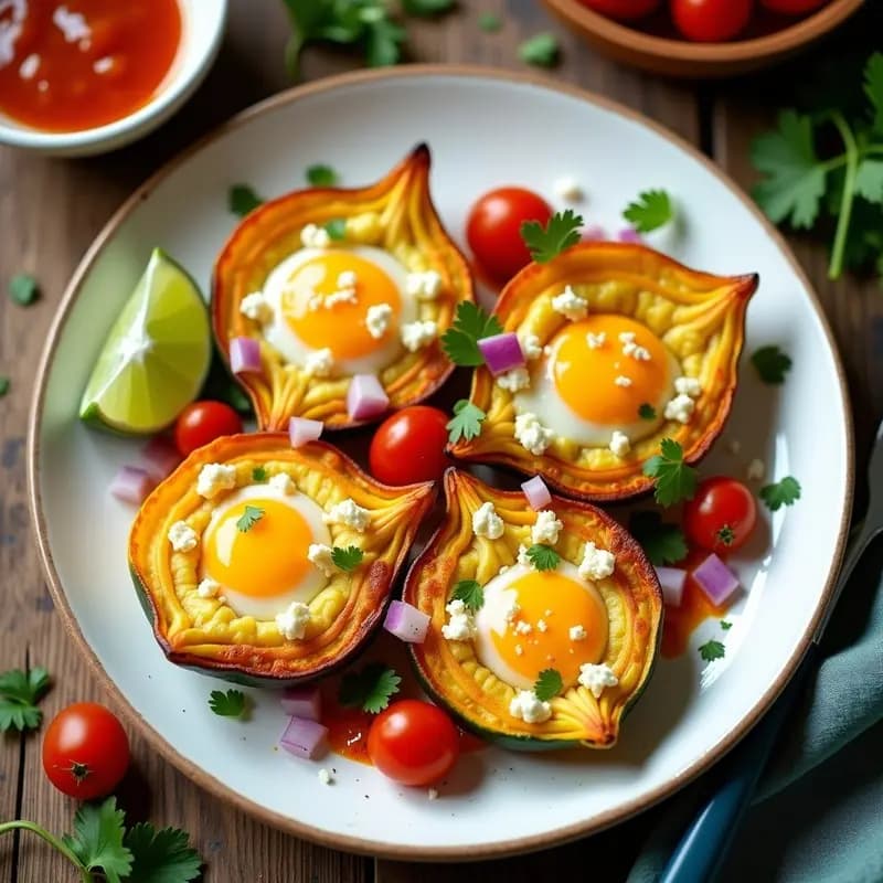 Huevos a la Flor de Calabacín: Desayuno Mexicano en Airfryer con Toque Gourmet