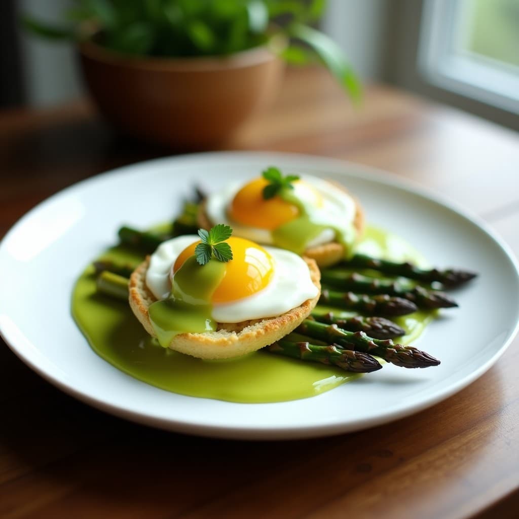 Huevos al Nido con Espárragos y Hollandaise de Aguacate: Desayuno Keto Sin Lácteos