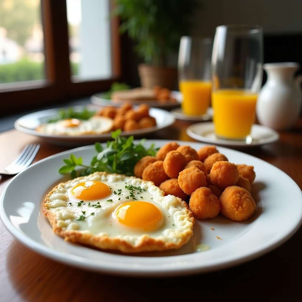 Huevos al Nido con Espárragos Trigueros y Trufa Negra: Receta en Airfryer para Desayuno de Lujo