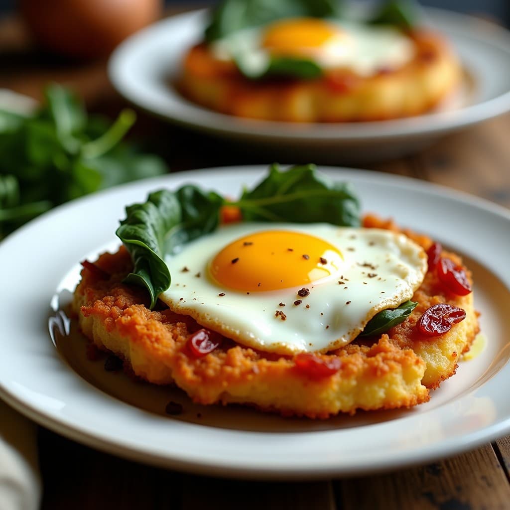 Huevos al Nido con Espinacas y Tomates Secos: Desayuno Mediterráneo en Airfryer