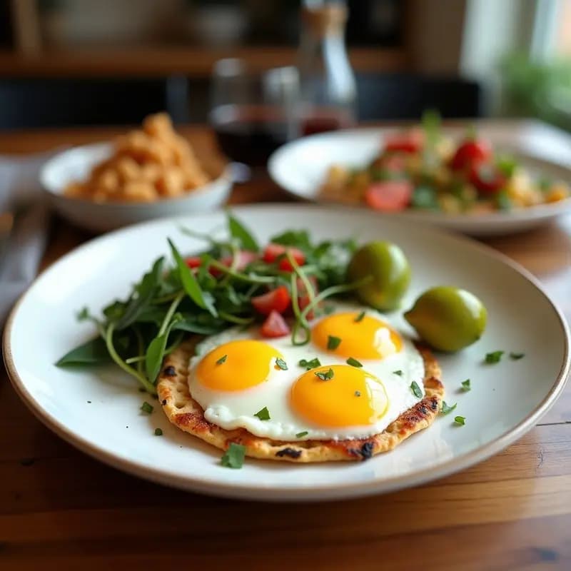 Huevos al Nido con Espinacas y Champiñones Salteados: Desayuno Proteins en Airfryer