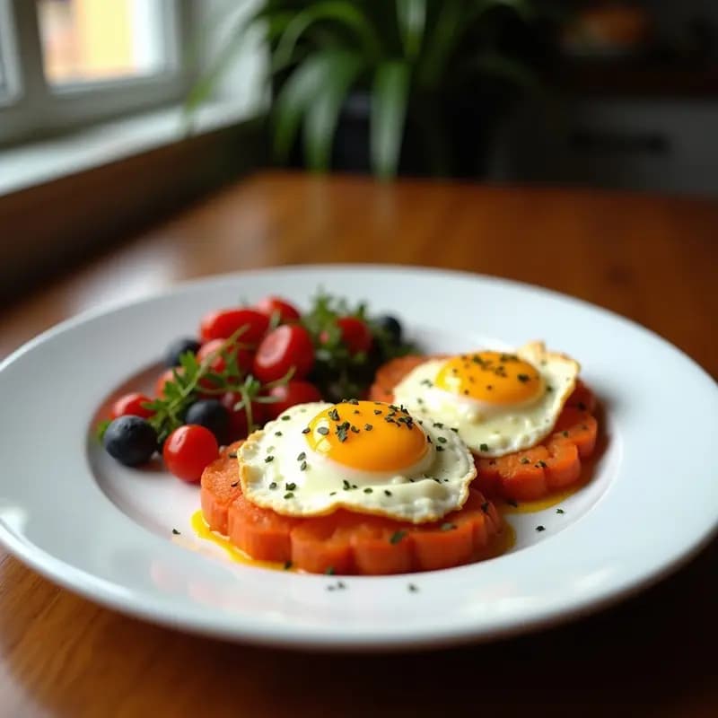Huevos al Nido de Patata Morada y Pimentón Ahumado: Desayuno Gourmet en Airfryer