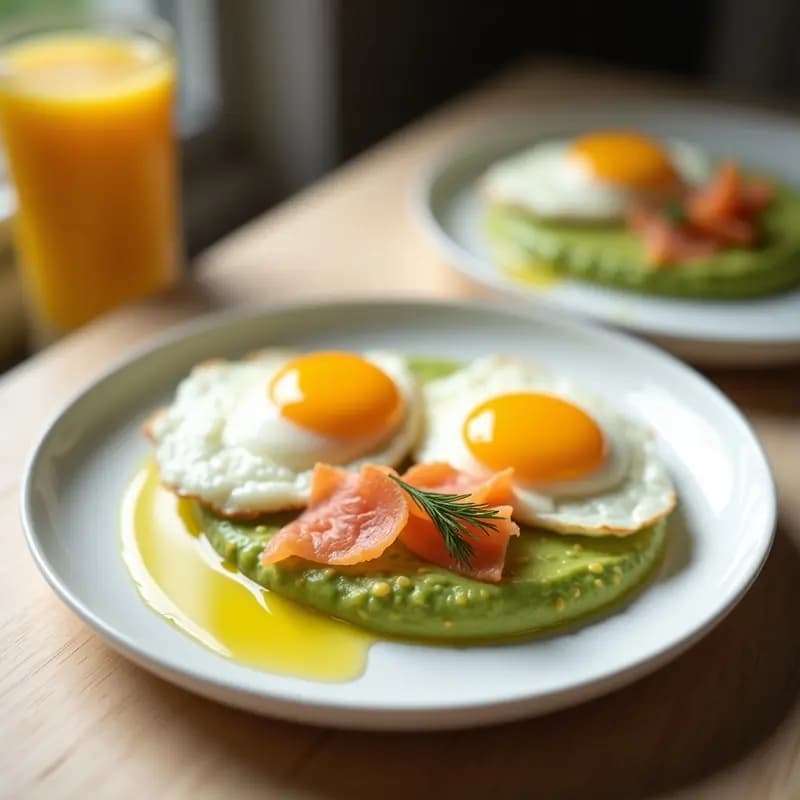Huevos a la Nube con Aguacate y Virutas de Salmon Ahumado: Desayuno Keto en 5 Minutos