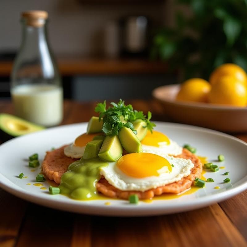 Huevos al Plátano con Salsa de Aguacate y Chile: Desayuno Keto y Alta en Grasas Saludables