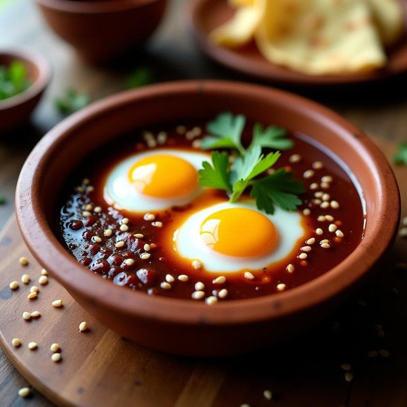 Huevos al Plum en Salsa de Chipotle y Chocolate: Receta Mexicana Gourmet en Olla Exprés