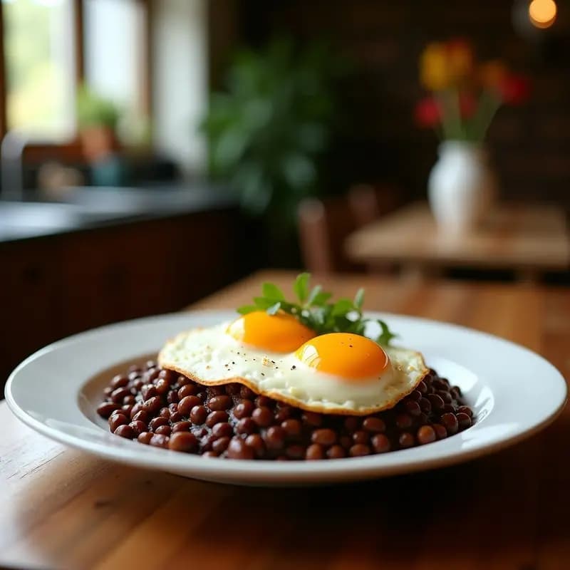 Huevos Rancheros con Frijoles Negros: Receta Mexicana Alta en Proteína y Sin Harina