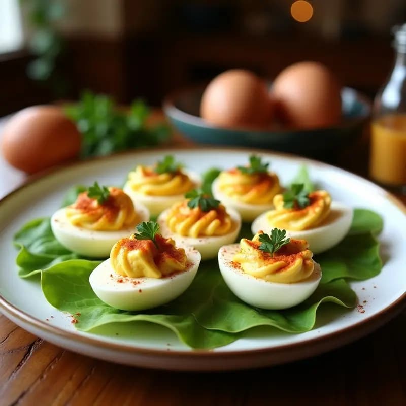 Huevos Rellenos de Atún con Mahonesa Casera: Tapa Clásica de Bar
