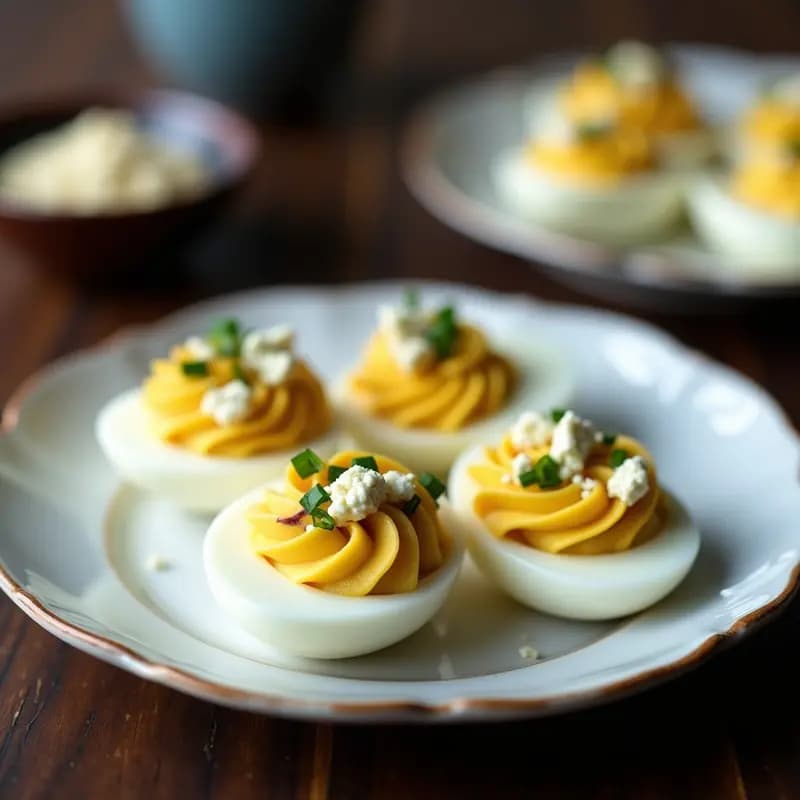 Huevos Rellenos de Patata Purple y Queso Azul: Receta Viral TikTok en 15 Minutos