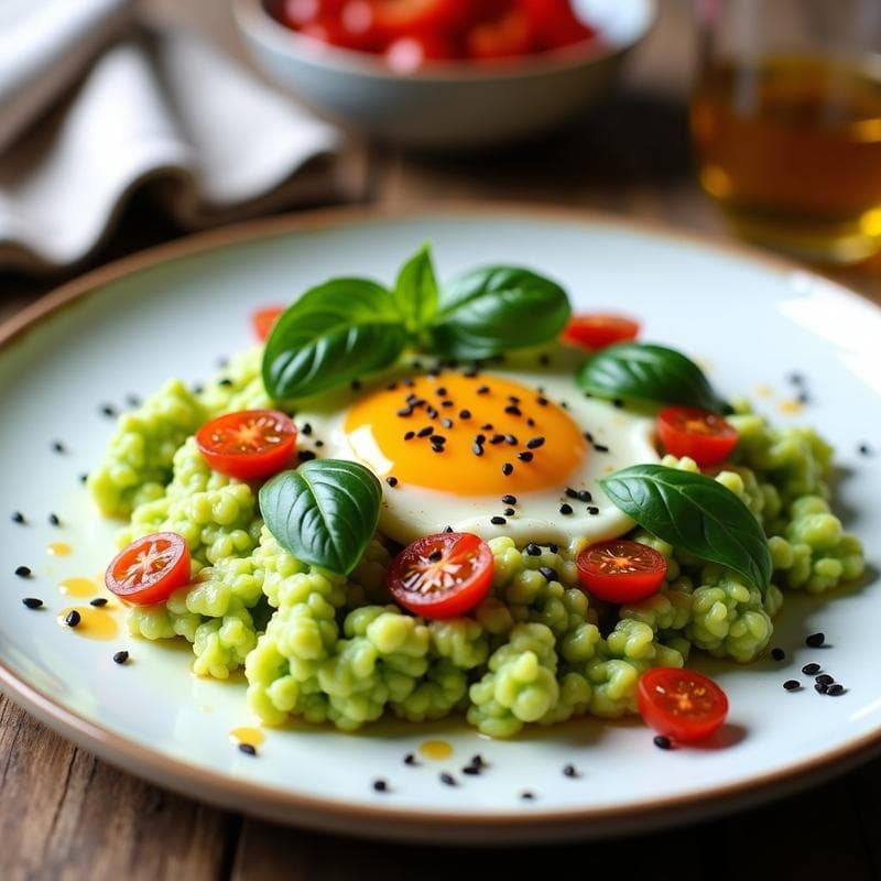 Huevos Revueltos con Espirulina y Tomates Secos: Desayuno Keto y Antiinflamatorio