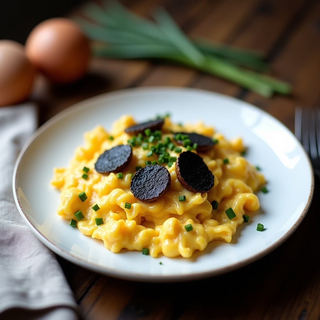 Huevos Revueltos con Hongos Morilla y Trufa Negra: Receta Francesa de Lujo en 10 Minutos