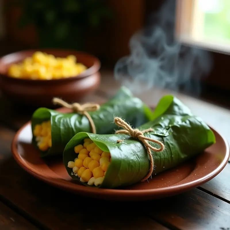 humitas en chala con queso fresco: receta peruana sin gluten al vapor