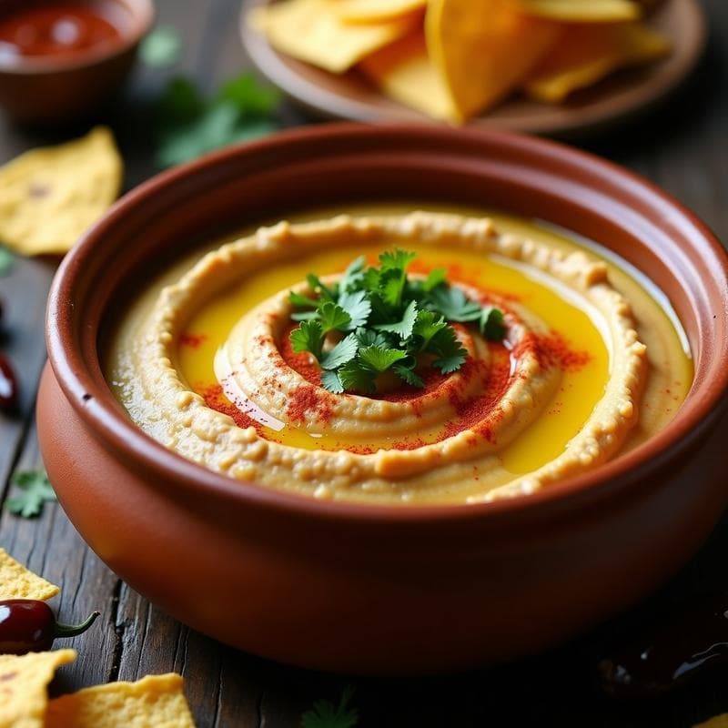 Hummus al Ahuarache con Chipotle: Receta Mexicana en 15 Minutos con Toque Ahumado