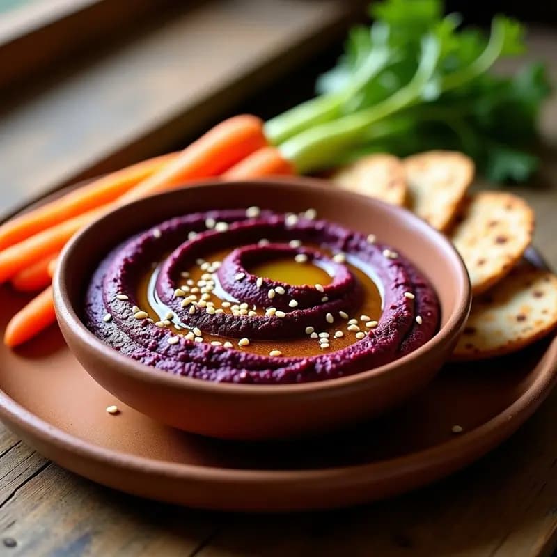 Hummus de Betenaga Negro con Garbanzos: Receta Original y Alta en Hierro en 10 Minutos