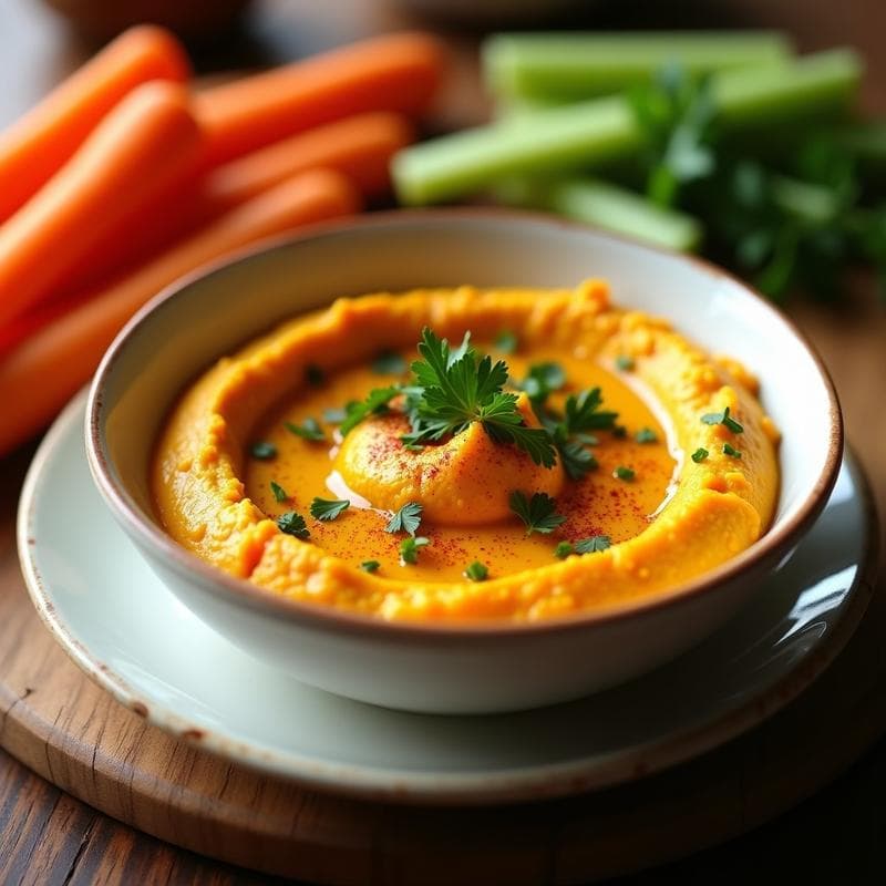 Hummus de Calabaza Asada en Airfryer: Receta Cremosa y Sin Aceite en 15 Minutos