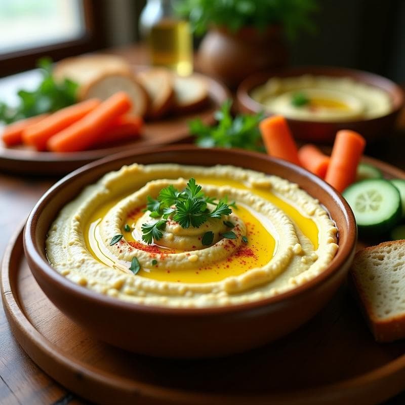 Hummus de Calabacín Asado con Pimentón: Receta Vegana Alta en Fibra y Sin Gluten