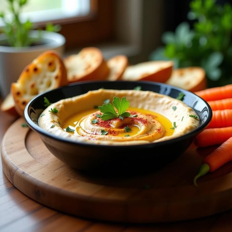 Hummus de Calçots Ahumados en Airfryer: Receta Vegana Ultracremosa en 20 Minutos