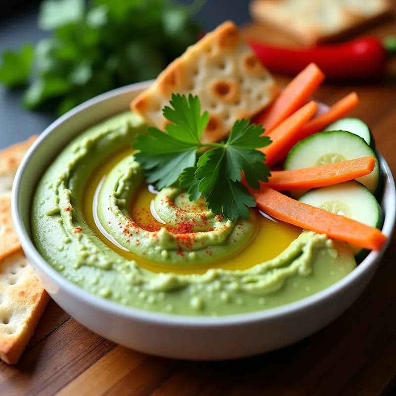 Hummus de Cilantro y Lima Ahumada: Receta Vegana en 10 Minutos con Toque Citrico