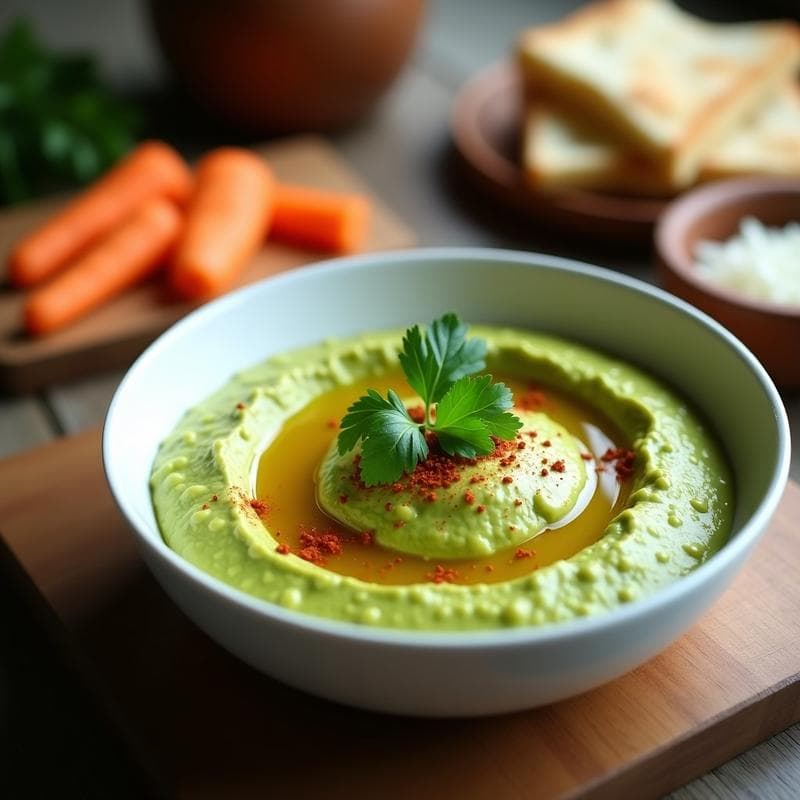 Hummus de Cilantro y Limón: Receta Express en 10 Minutos con Toque Árabe