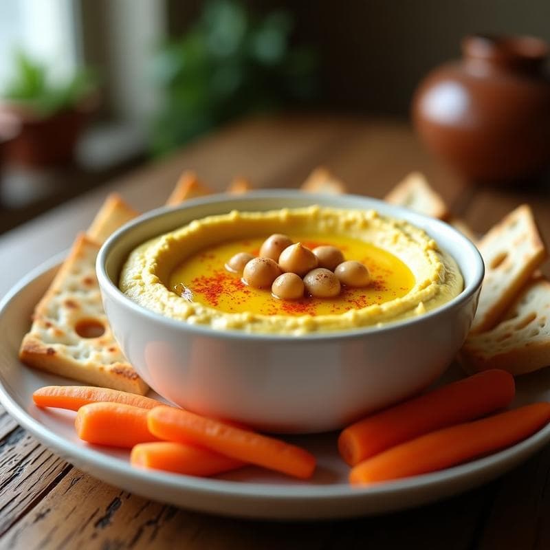 Hummus Cremoso con Cúrcuma: Receta en Airfryer Sin Cocción Larga