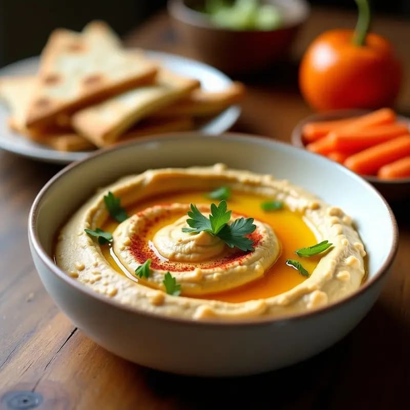 Hummus Cremoso de Garbanzos Ahumados: Receta Fácil en 10 Minutos con Toque Ahumado
