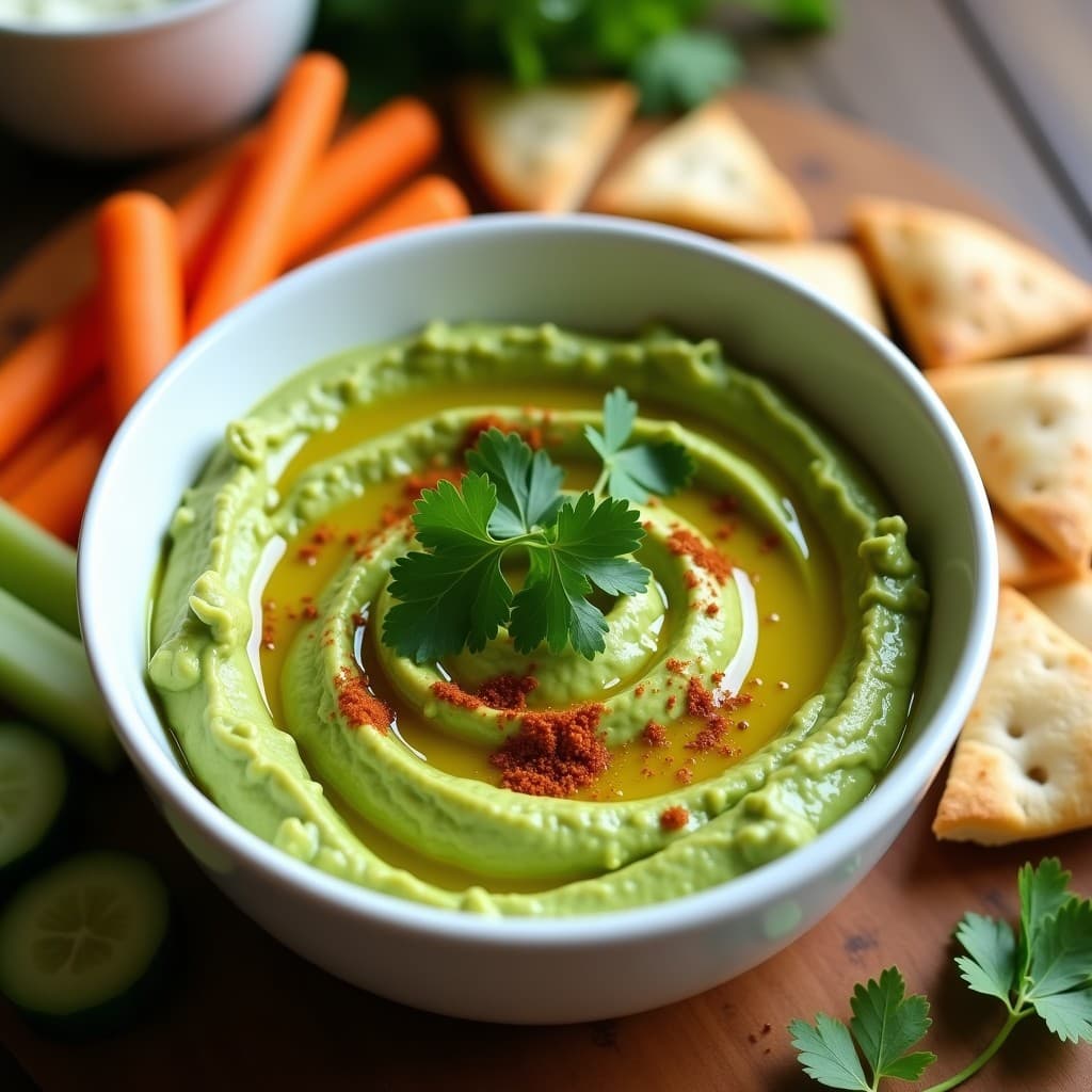 Hummus de Edamame y Cilantro: Dip Proteico en 10 Minutos Sin Cocción