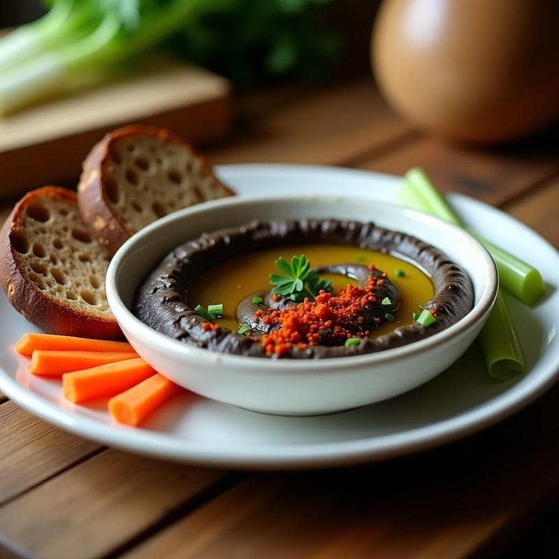 Hummus de Garbanzos Negros con Aceite de Oliva y Pimentón: Receta Española Vegana y Alta en Fibra