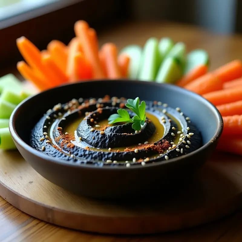 Ideas para Hummus de Garbanzos Negros con Tahini: Dip Árabe en Airfryer y Sin Aceite