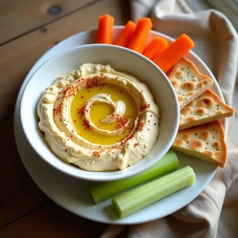Hummus de Garbanzos con Tahini y Limón: Dip Árabe en Thermomix Ultracremoso