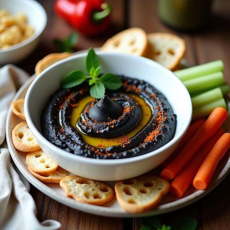 Hummus de Habas Negras con Tahini y Comino: Aperitivo Árabe Vegano en Thermomix