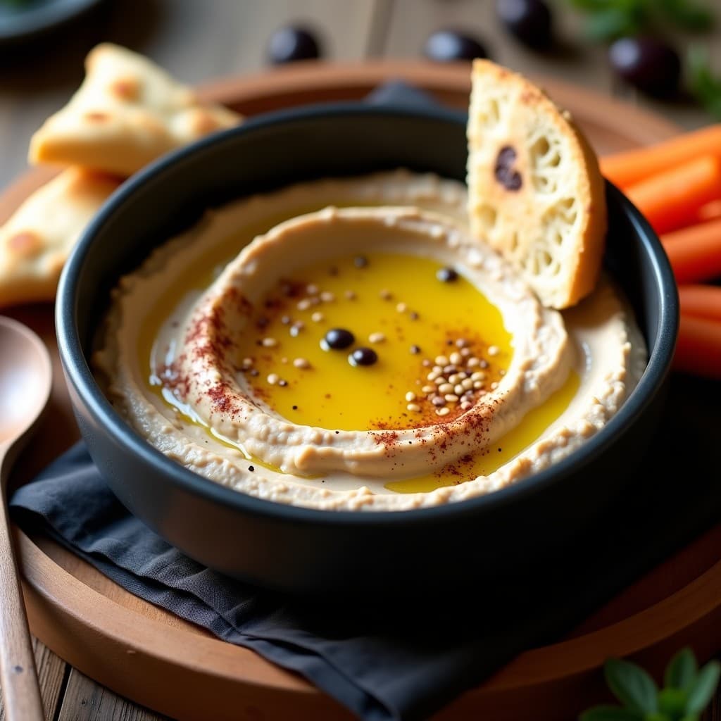 Hummus de Habas Negros y Tahini: Dip Árabe en Thermomix con Toque Ahumado