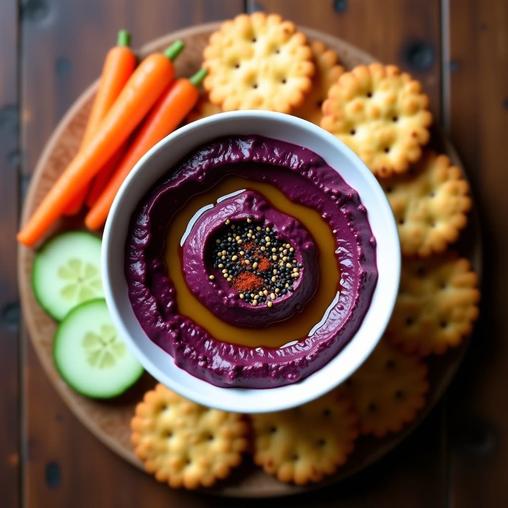 Hummus de Lentejas Moradas con Crujiente de Joja: Aperitivo Libanes Sin Gluten en 15 Minutos