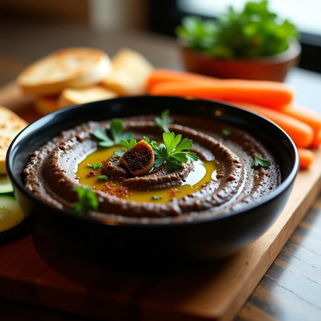 Hummus de Lentejas Negras con Tahini y Trufa: Receta Vegana en Thermomix Alta en Proteína