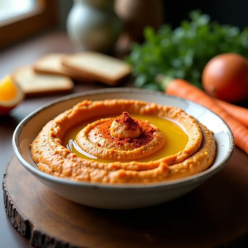 Hummus de Lentejas Rojos con Pimentón Ahumado: Receta en Thermomix Sin Tahini