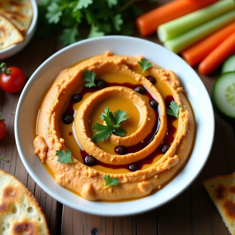 Hummus de Lentejas Rojas con Aceite de Trufa Negra: Receta Vegana Sin Garbanzos en 10 Minutos