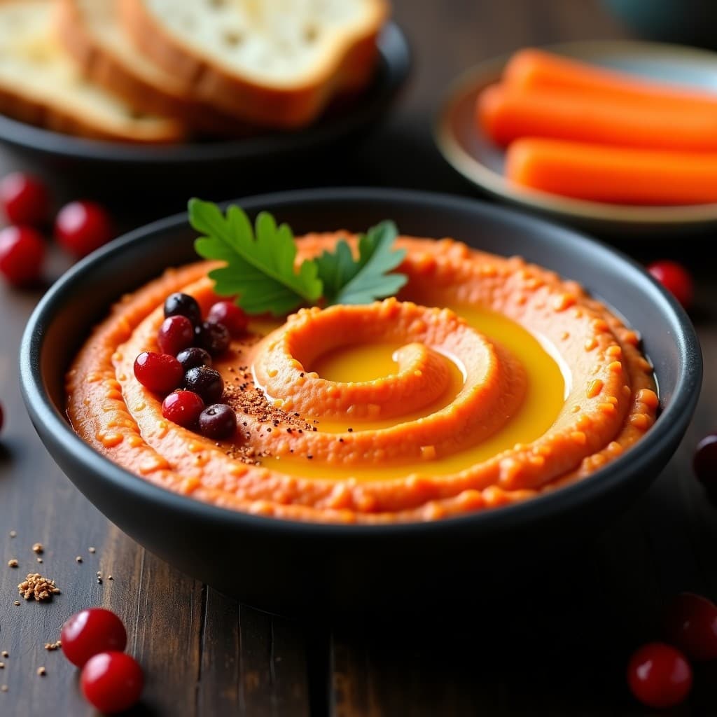 Hummus de Lentejas Rojas con Aucuba Japónica: Aperitivo Vegano y Alto en Proteína en 10 Minutos