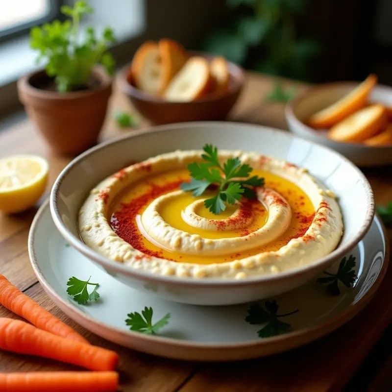 Hummus Moruno con Pimentón Ahumado: Receta en Airfryer sin Aceite y Ultra Cremoso