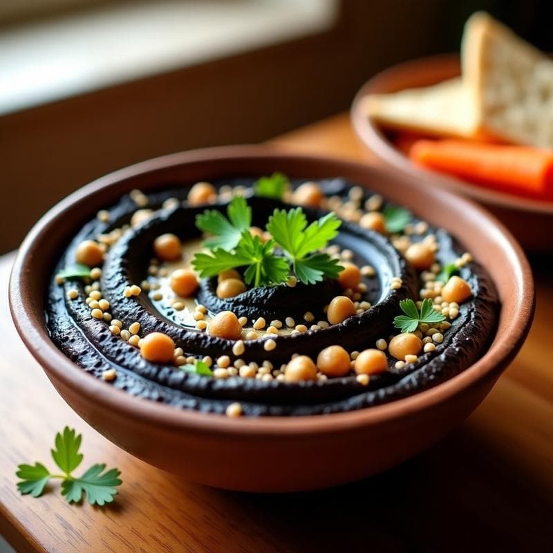 Hummus Negro de Berenjena Ahumada en Airfryer: Receta Rápida y Sin Aceite