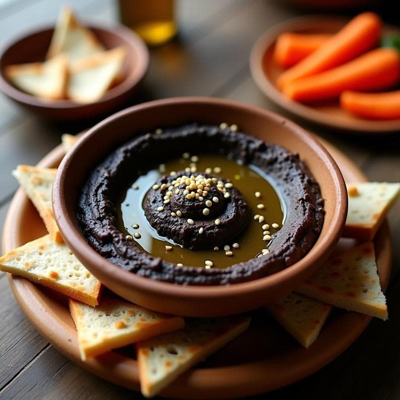 Hummus Negro Trufado: Receta Gourmet en Thermomix con Umami Intenso