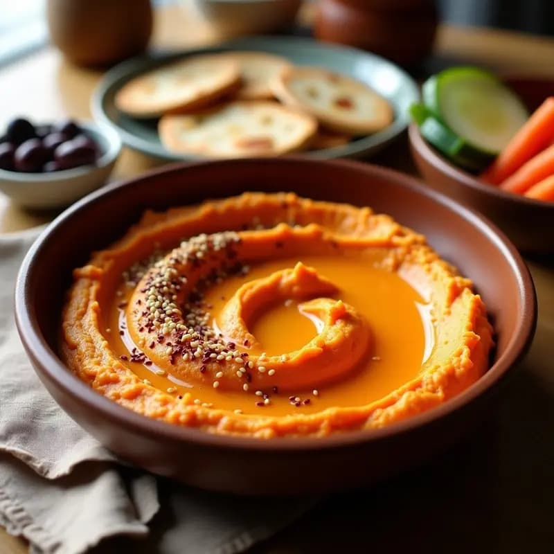 Hummus de Pimiento Asado Ahumado: Receta Fácil y Alta en Proteína para Aperitivos Saludables