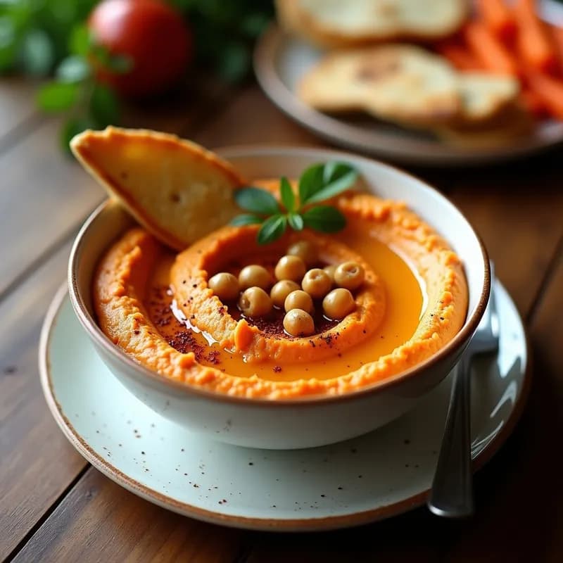 Hummus de Pimiento Asado Trufado: Receta Ahumada en 15 Minutos sin Horno