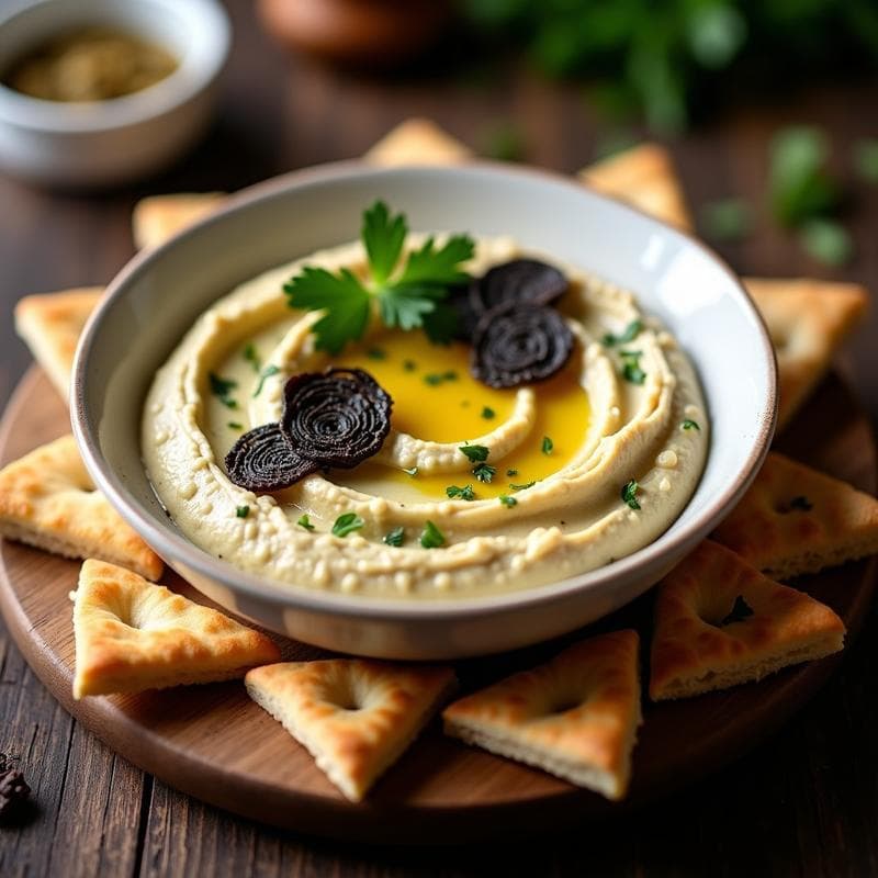 Hummus de Trufa Negra: Receta Gourmet en Airfryer con Toque Crujiente